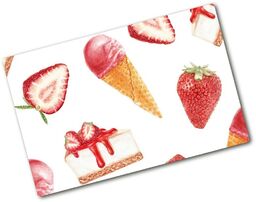 Deska kuchenna duża szklana Deser