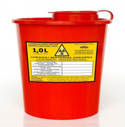 Pojemnik na odpady szpitalne 1 litr Pojemnik (
