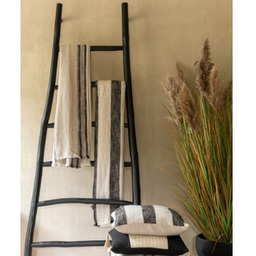 Drabina Na Ręczniki Drewniana Czarna J-Line