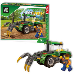 Klocki Blocki Myfarm Traktor Z Pługiem 92 El