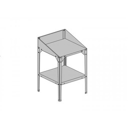 półka stalowa LANITPLAST 60x60x41/81 cm dwie półki srebrna