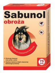 Sabunol czerwona obroża p. pchłom i kleszczom