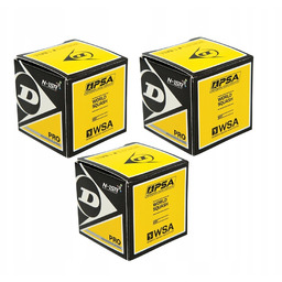 Piłka Do Squasha Dunlop Pro (2 Kropki Żółte)