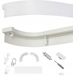 Karnisz pcv 1 tor+ Łuk 526 Dł, osłoną