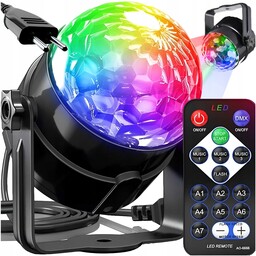 Kula Disco Projektor Rgb Led Dyskotekowy Reflektor