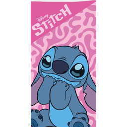 Ręcznik kąpielowy plażowy szybkoschnący Lilo I Stitch różowy