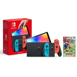 Nintendo Switch OLED Czerwono-niebieski + Mario Party Superstars