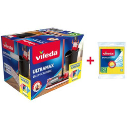 Vileda UltraMax Box + Ściereczki 3 szt. czerwony