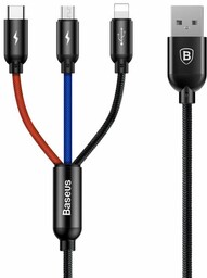 Kabel Baseus 3w1 iPhone micro USB USB-C 3.5A