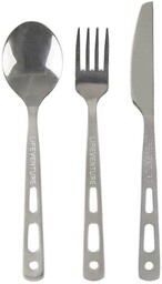 Sztućce turystyczne stalowe Lifeventure Basic Cutlery Set