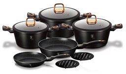 Berlinger Haus 10-częściowy komplet kuchenny Black Rose Collection