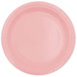 Talerzyki papierowe różowe - 18 cm - 6