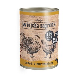 WIEJSKA ZAGRODA - Indyk z kurczakiem mokra karma