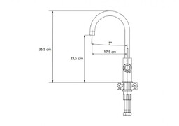QUADRON Bateria kuchenna JODIE Q LINE SLIM biały/miedziany