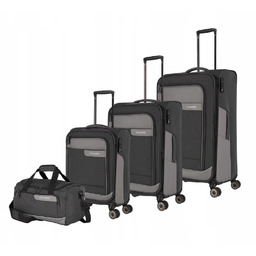 Zestaw walizek Travelite Via szary czarny L/m/s +torba