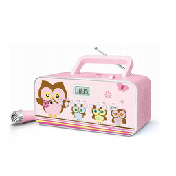 Radioodtwarzacz Z Mikrofonem Dla Dzieci Dziewczynki CD Usb