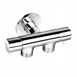 Aquauno Podwójny Zawór Kątowy Mosiężny 1/2 x 1/2