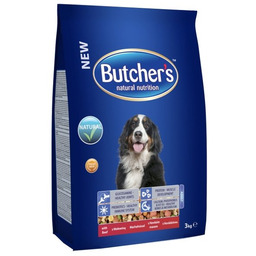 Karma dla psa BUTCHERS, wołowina, 3 kg .