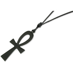 WISIOREK CZARNY KRZYŻ ANKH NA LINCE talizmany krzyże