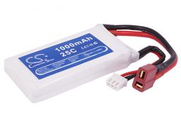 1000mAh 7.40Wh Li-Polymer 7.4V 2S 25C (Cameron Sino)