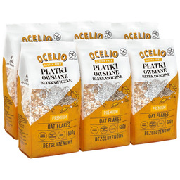 Ocelio Bezglutenowe Płatki Owsiane Premium 500g (ZESTAW 6