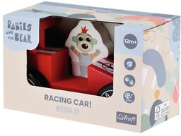Trefl, Zabawka drewniana, Racing Car Red, 61693