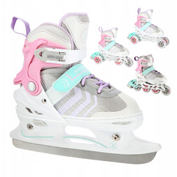 4w1 Łyżworolki Rolki Wrotki Regulowane Łyżwy Hokejowe Młodzieżowe