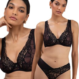 Biustonosz Alles Truffle Noir braletka czarny z czekoladą