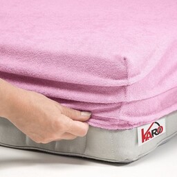 Prześcieradło frotte z gumką 160x220 różowe jasne F22-160