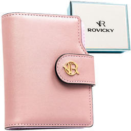 Portfel damski ze skóry ekologicznej w różowym kolorze,