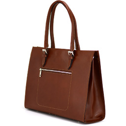 Skórzany duży damski kuferek do ręki na ramię