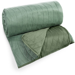 Narzuta 200 x 220 Pikowana Welurowa Luiz10 Zieleń