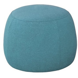 Pufa okrągła tapicerowana turkusowa Osso