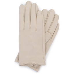 Damskie rękawiczki z gładkiej skóry