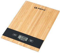 Alpina - Cyfrowa waga kuchenna bambusowa 5kg