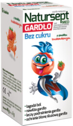 NATURSEPT MED GARDŁO lizaki bez cukru smak truskawkowy,