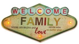 Forever Retro LED Welcome Family RTV100463 Znak