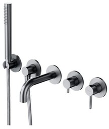 OMNIRES Y1237/1SNI Y bateria wannowa 5-otworowa podtynkowa nikiel