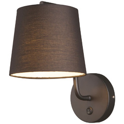 Salonowy kinkiet CHICAGO W0194 Maxlight metal tkanina czarny