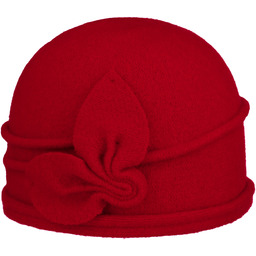 Czapka z Sukna Welnianego Jorina by Seeberger, czerwony,