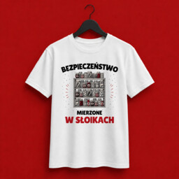 Bezpieczeństwo mierzone w słoikach - męska koszulka