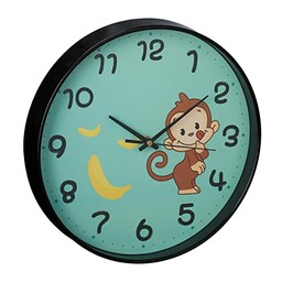 Relaxdays Zegar ścienny małpa, Ø 29,5 cm, zegar