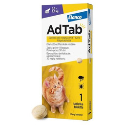 ELANCO AdTab 12mg tabletka na pchły i kleszcze