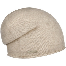 Czapka Kaszmir z Rolowanym Brzegiem by Seeberger, beżowy,