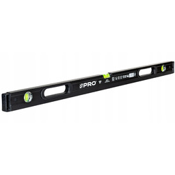 Poziomnica PRO800 czarna jednostronnie frezowana z uchwytami 2m