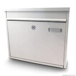 Biała Skrzynka na listy wrzutnia Pocztowa duża uniwersalna