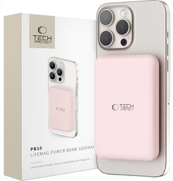 Szybki powerbank indukcyjny z portem Usb-c, Qi, 5000mAh