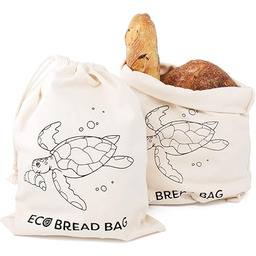 Joeji''s Kitchen Torba na chleb Zestaw 2 bawełnianych