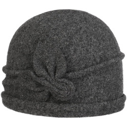 Czapka z Sukna Welnianego Jorina by Seeberger, antracytowy,