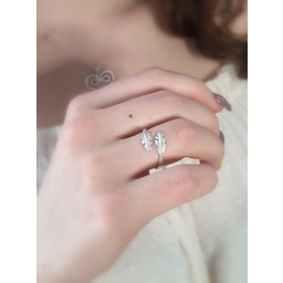 Piórka mini - pierścionek regulowany